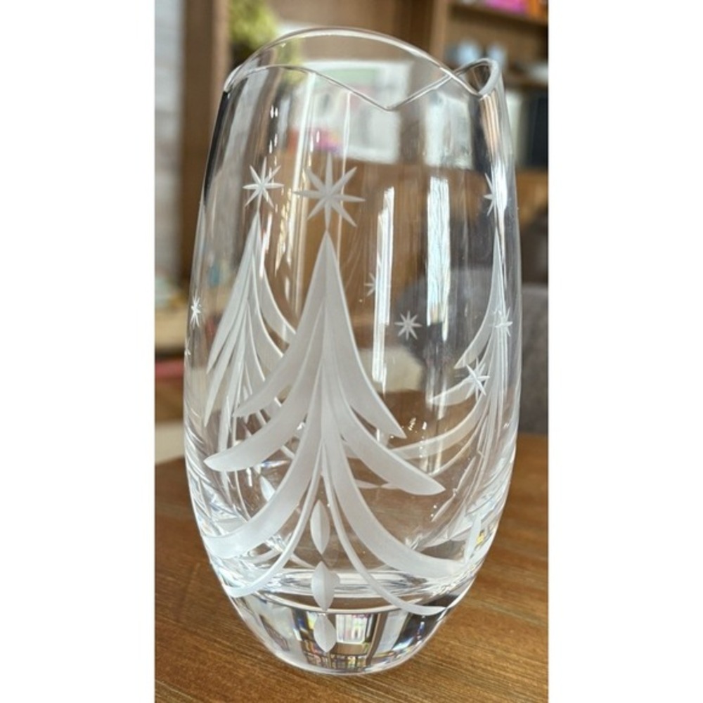 Mikasa Small Glass Vase "Silent Night" 5 1/2" NIB - Picture 1 of 5